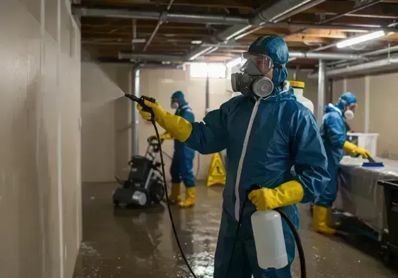 Basement Sanitization and Antimicrobial Treatment process in Shelbyville, IL